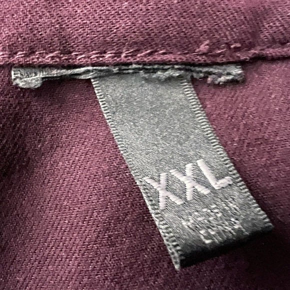 Mossimo Midi Shift Dress Womens Plus XXL Burgundy 3/4 Sleeve Button Up Pullover - Picture 9 of 14